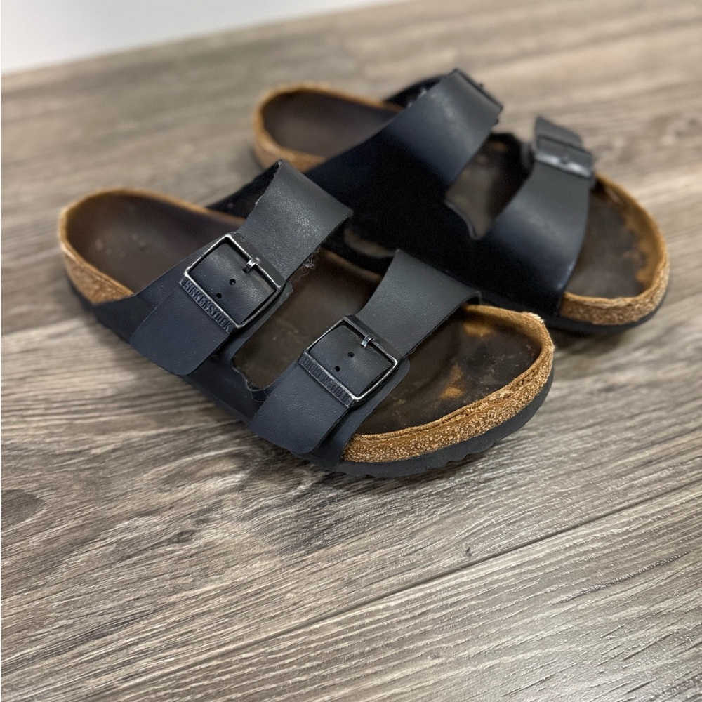 Birkenstock Black Double Buckle Cork Footbed Sandal